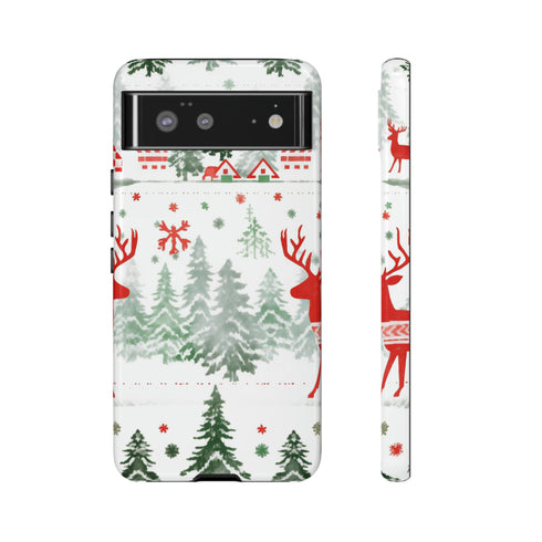 Nordic Christmas Print - Impact Resistant Phone Case Google Pixel 6 Glossy